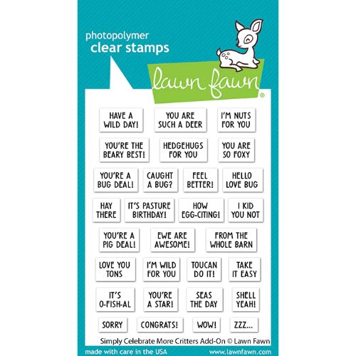 Lawn Fawn - Stamps - Simply Celebrate More Critters Add-On