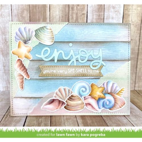 Lawn Fawn - Stamps - How You Bean? Seashell Add-On