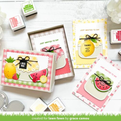 Lawn Fawn - Stamps - Tiny Tag Sayings: Fruit