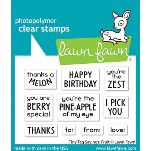 Lawn Fawn - Stamps - Tiny Tag Sayings: Fruit