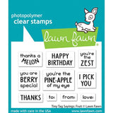 Lawn Fawn - Stamps - Tiny Tag Sayings: Fruit