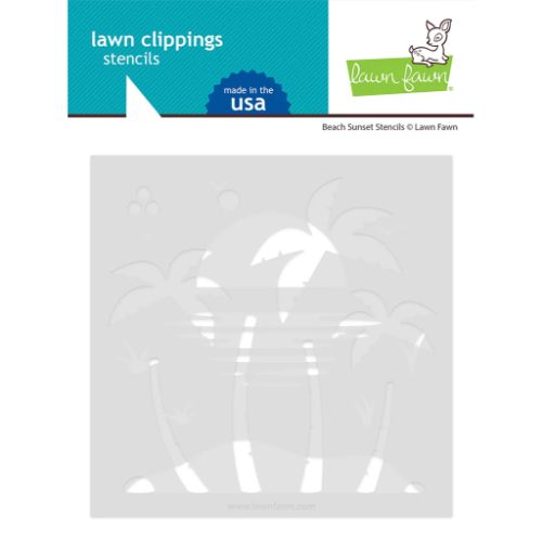 Lawn Fawn - Lawn Clippings - Beach Sunset Stencils