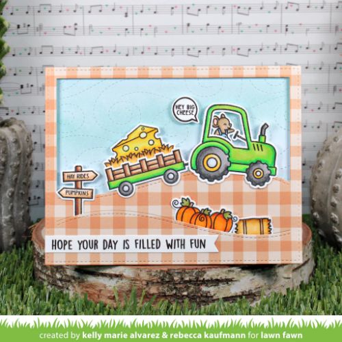 Lawn Fawn - Stamps - Hay There, Hayrides! Mice Add-On