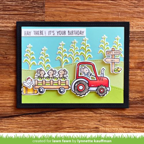 Lawn Fawn - Stamps - Hay There, Hayrides! Mice Add-On