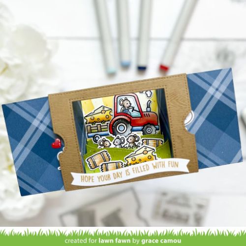Lawn Fawn - Stamps - Hay There, Hayrides! Mice Add-On