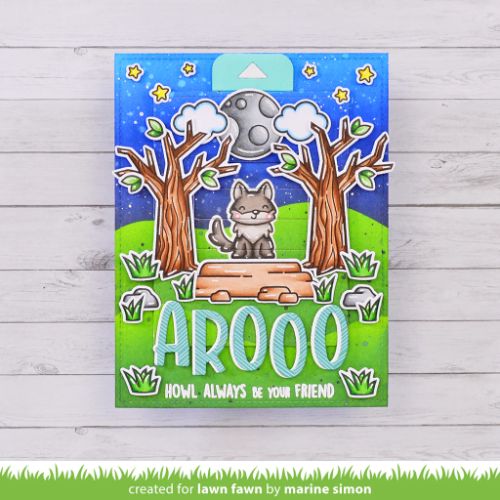 Lawn Fawn - Stamps - Wolf Before 'n Afters