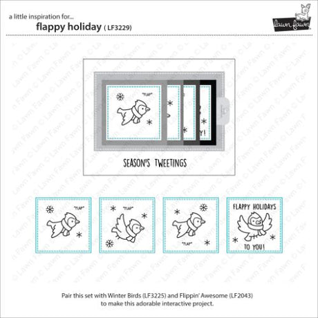 Lawn Fawn - Stamps - Flappy Holiday
