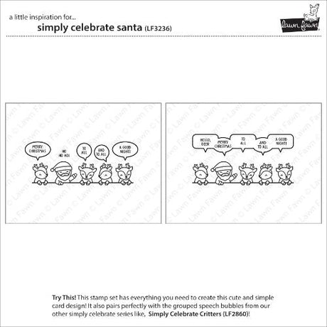 Lawn Fawn - Stamps - Simply Celebrate Santa