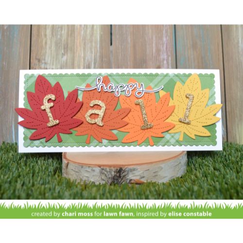 Lawn Fawn - Lawn Cuts - Outside Tn Stitched Maple Leaf Dies