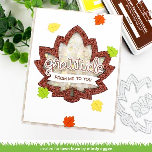 Lawn Fawn - Lawn Cuts - Stitched Maple Leaf FrameDies