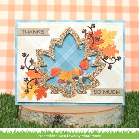 Lawn Fawn - Lawn Cuts - Stitched Maple Leaf FrameDies