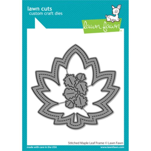 Lawn Fawn - Lawn Cuts - Stitched Maple Leaf FrameDies