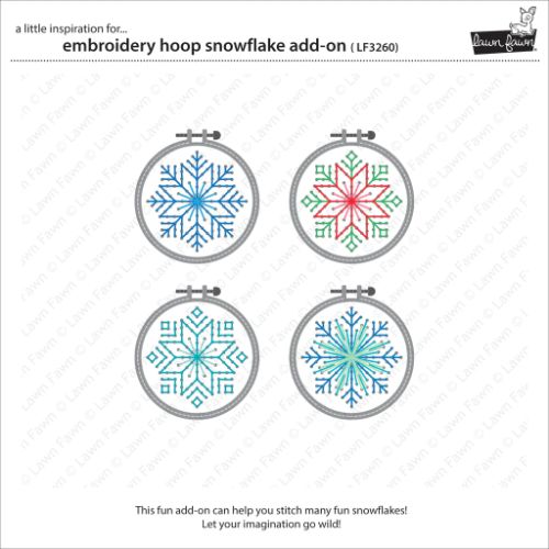 Lawn Fawn - Lawn Cuts - Embroidery Hoop Snowflake Add-On Die
