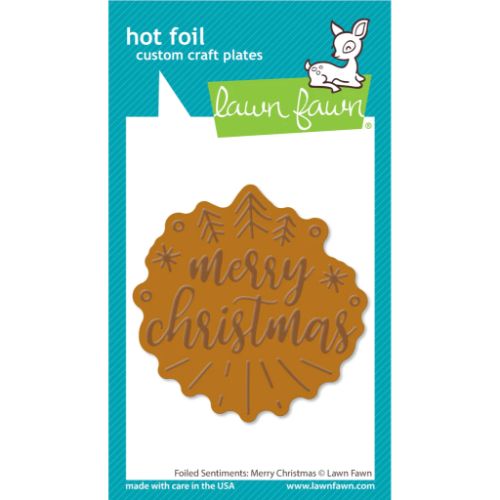 Lawn Fawn - Hot Foil - Foiled Sentiments: Merry Christmas Hot Foil Plate