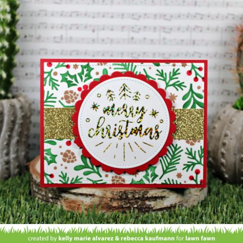 Lawn Fawn - Lawn Clippings - Winter SprigsBackground Stencils