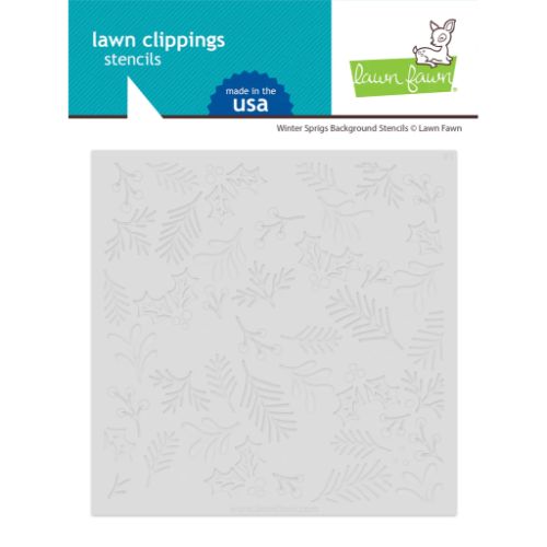 Lawn Fawn - Lawn Clippings - Winter SprigsBackground Stencils