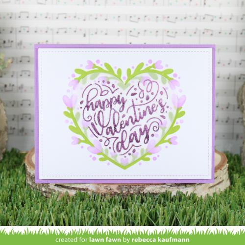 Lawn Fawn - Hot Foil - Foiled Sentiments: Happy Valentine's Day Hot Foil Plate