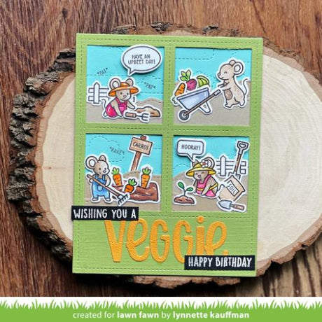 Lawn Fawn - Stamps - Veggie Happy