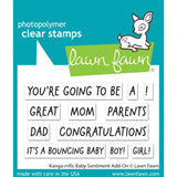 Lawn Fawn - Stamps - Kanga-rrific Baby Sentiment Add-On