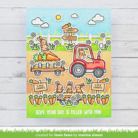 Lawn Fawn - Stamps - Hay There, Hayrides! Bunny Add-On