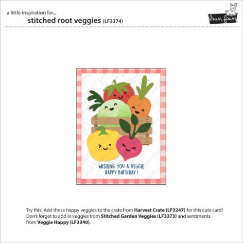 Lawn Fawn - Lawn Cuts - Stitched Root Veggies Dies
