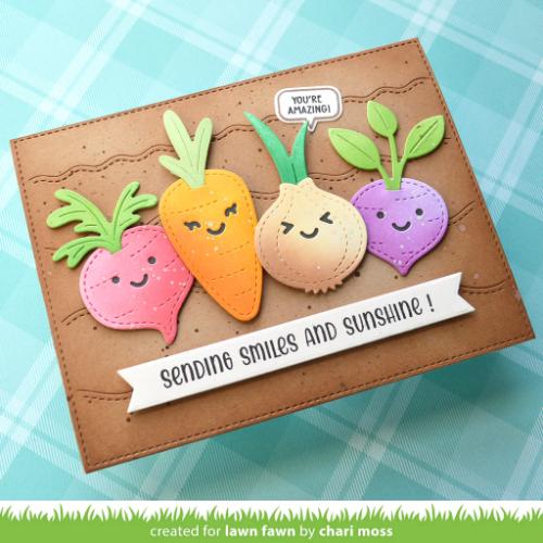 Lawn Fawn - Lawn Cuts - Stitched Root Veggies Dies