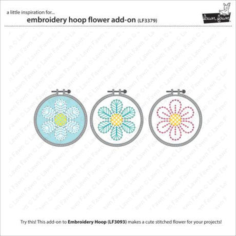 Lawn Fawn - Lawn Cuts - Embroidery Hoop Flower Add-On Die