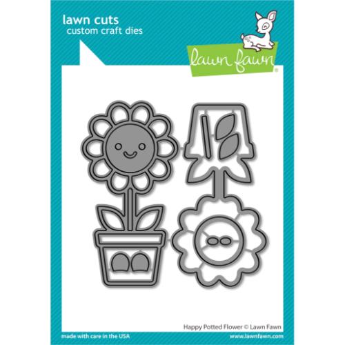 Lawn Fawn - Lawn Cuts - Happy Potted Flower Dies