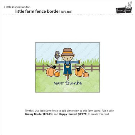 Lawn Fawn - Lawn Cuts - Little Farm Fence Border Die