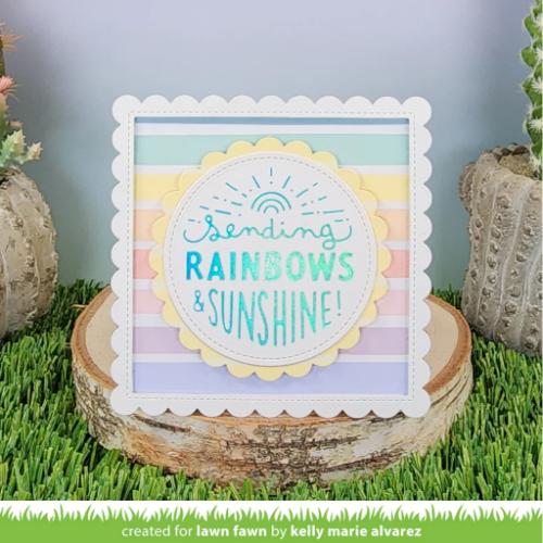 Lawn Fawn - Hot Foil - Foiled Sentiments: Sending Rainbows Hot Foil Plate