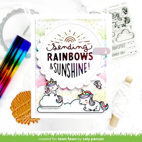 Lawn Fawn - Hot Foil - Foiled Sentiments: Sending Rainbows Hot Foil Plate