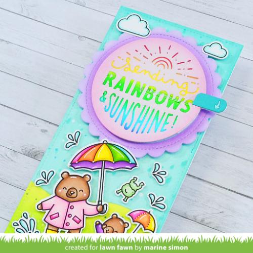 Lawn Fawn - Hot Foil - Foiled Sentiments: Sending Rainbows Hot Foil Plate