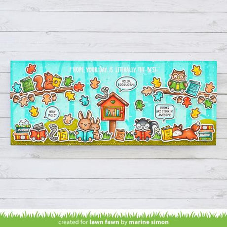 Lawn Fawn - Stamps - Little Woodland Library