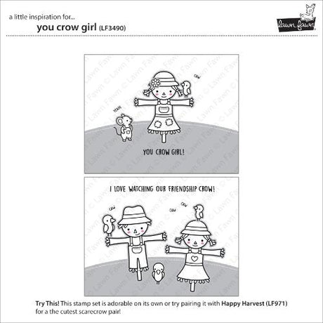 Lawn Fawn - Stamps - You Crow Girl