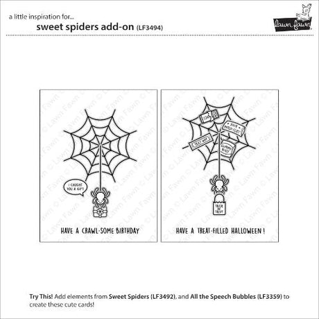 Lawn Fawn - Stamps - Sweet Spiders Add-On