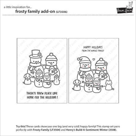 Lawn Fawn - Stamps - Frosty Family Add-On