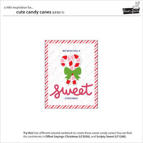 Lawn Fawn - Lawn Cuts - Cute Candy Canes Dies