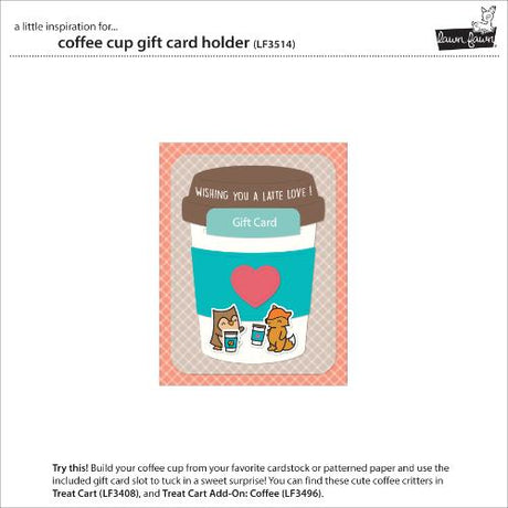 Lawn Fawn - Lawn Cuts - Coffee Cup Gift Card Holder Dies