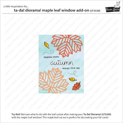 Lawn Fawn - Lawn Cuts - Ta-Da! Diorama! Maple Leaf Window Add-On Die