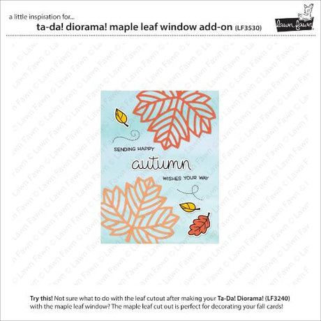 Lawn Fawn - Lawn Cuts - Ta-Da! Diorama! Maple Leaf Window Add-On Die