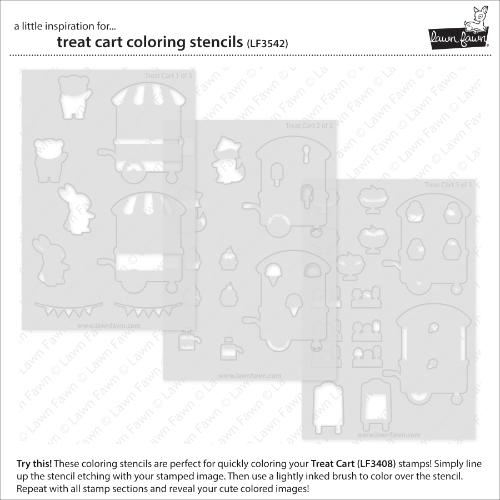 Lawn Fawn - Lawn Clippings - Treat Cart Coloring Stencils