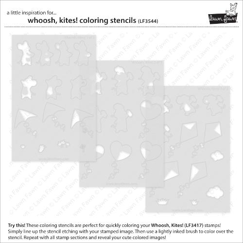 Lawn Fawn - Lawn Clippings - Whoosh, Kites! Coloring Stencils
