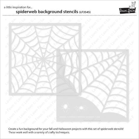 Lawn Fawn - Lawn Clippings - Spiderweb Background Stencils