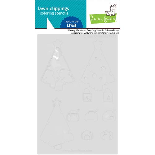 Lawn Fawn - Lawn Clippings - Cheesy Christmas Coloring Stencils