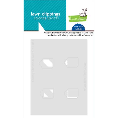 Lawn Fawn - Lawn Clippings - Cheesy Christmas Add-On Coloring Stencil