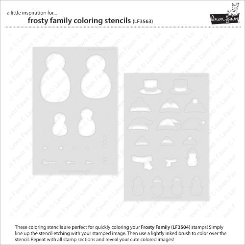 Lawn Fawn - Lawn Clippings - Frosty Family Coloring Stencils
