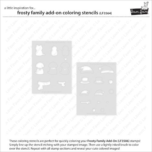Lawn Fawn - Lawn Clippings - Frosty Family Add-On Coloring Stencils