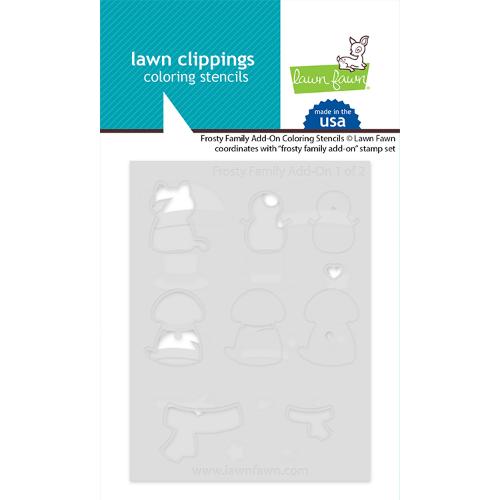 Lawn Fawn - Lawn Clippings - Frosty Family Add-On Coloring Stencils