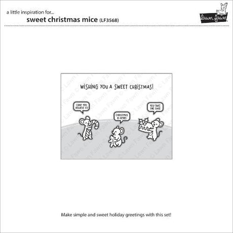 Lawn Fawn - Stamps - Sweet Christmas Mice