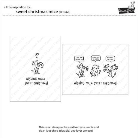 Lawn Fawn - Stamps - Sweet Christmas Mice